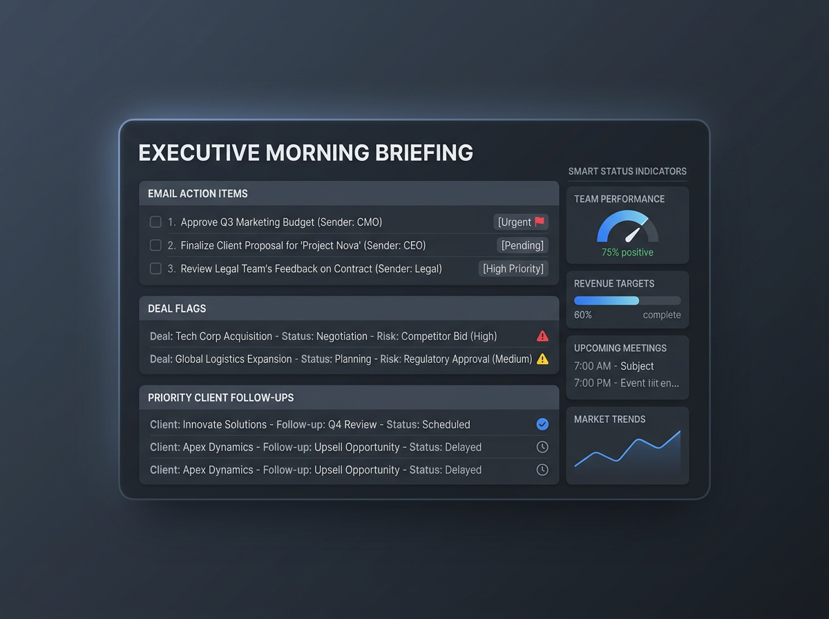 InboxPilot AI Executive Briefing Interface